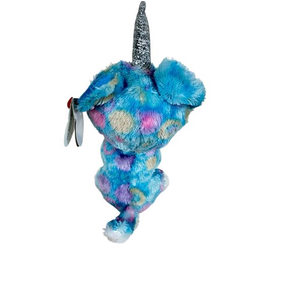 Ty Beanie Babies Beanie Boos Helena Rainbow Unicorn Husky Dog 6" TySilk - Picture 3 of 8